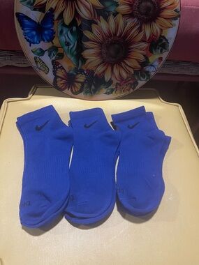 Nike Royal Blue No-Show Athletic Socks - 3 Pack